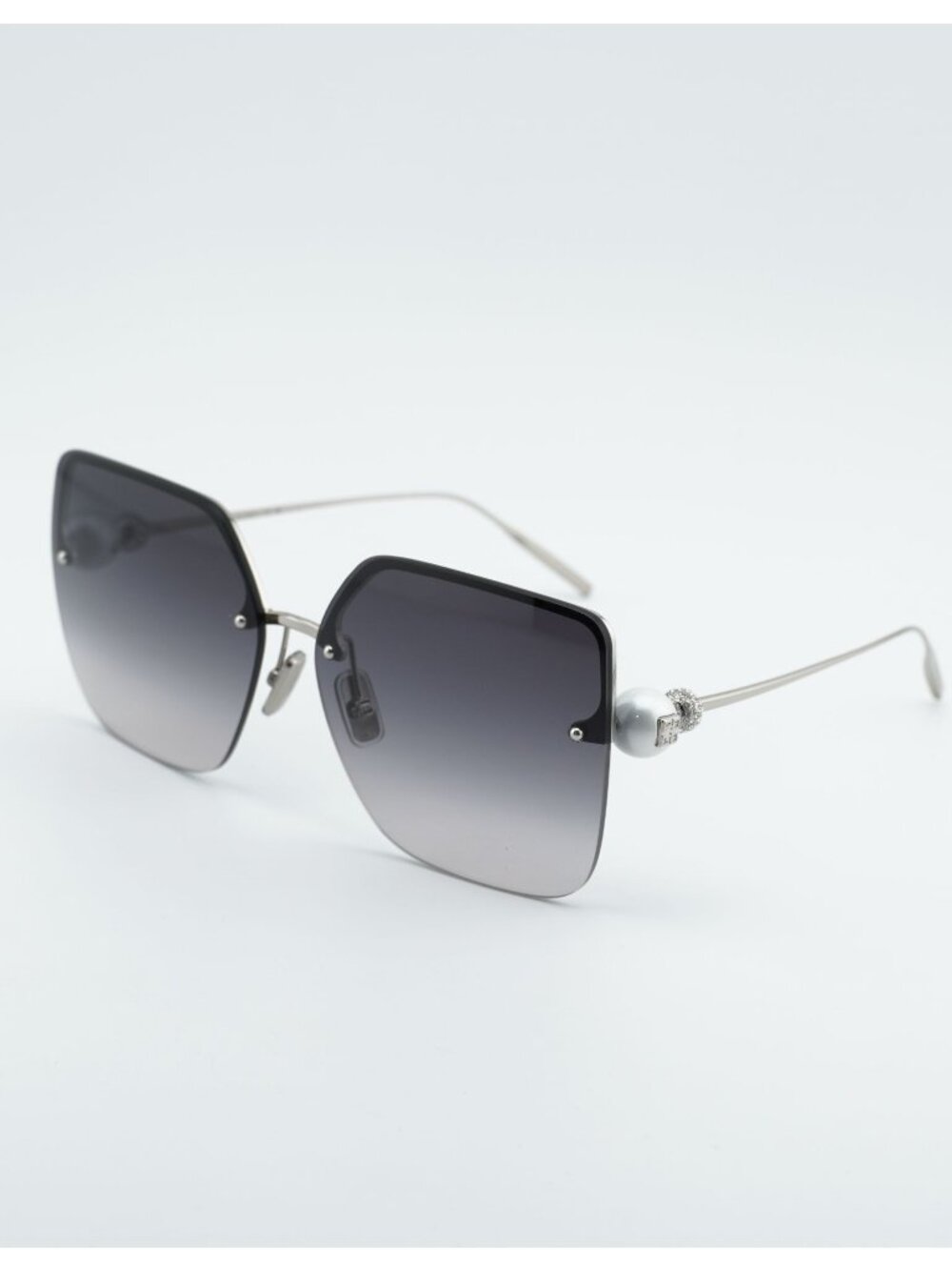 Givenchy GV40110U 16B Sunglasses Silver Butterfly Frame, Grey Lenses